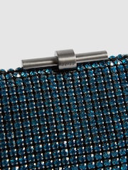 Reiss Teal Adaline Embellished Clutch Bag - Image 5 of 7