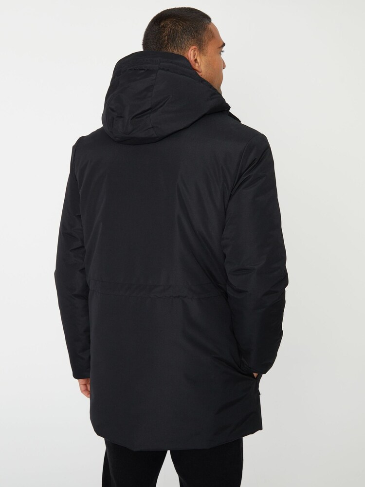 Threadbare Black Showerproof Utility Hooded Jacket - Image 2 of 4