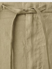 Mango Brown Linen Straight-Leg Trousers - Image 2 of 3