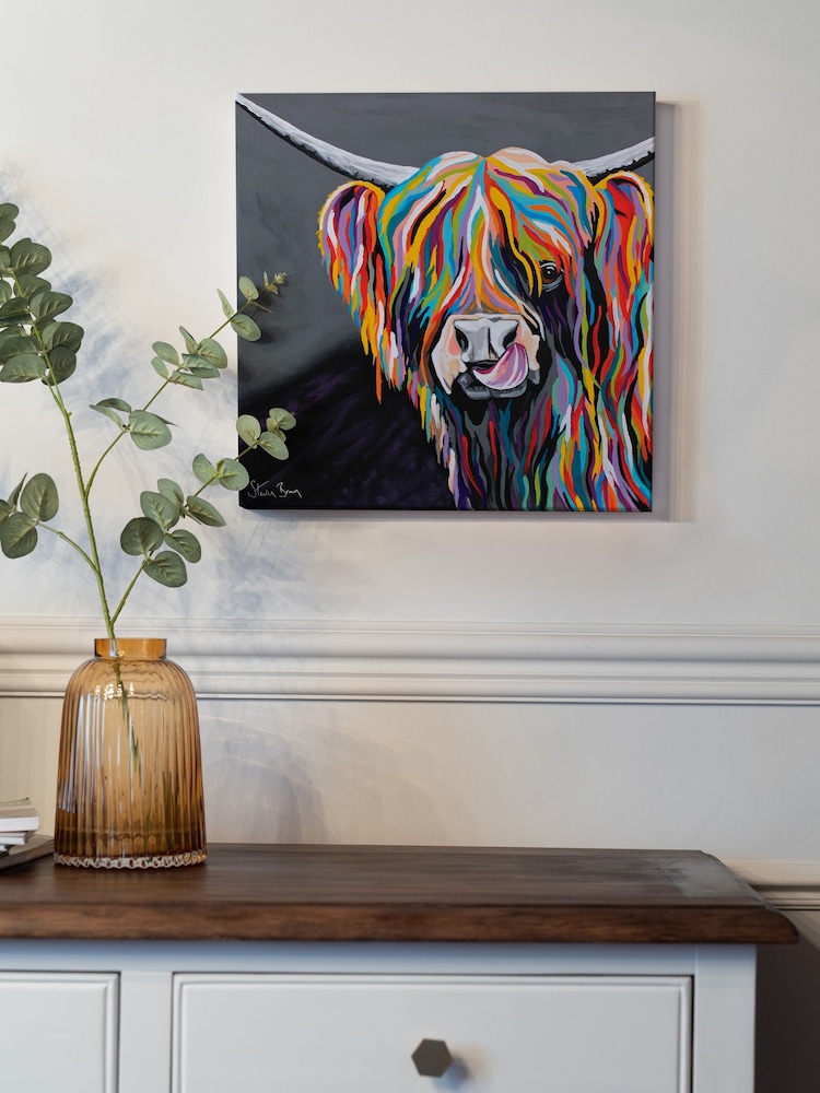 Steven Brown Art Grey Heather McCoo Medium Canvas Print - Image 2 of 4 Steven Brown Art Grey Heather McCoo Medium Canvas Print - Image 2 of 4