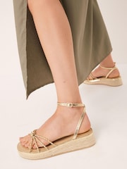 Gold Forever Comfort® Knot Detail Wedges - Image 1 of 12