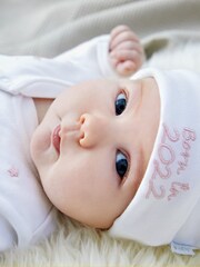 Jojo Maman Bébé Pink Born in 2023 Embroidered Hat - Image 4 of 4