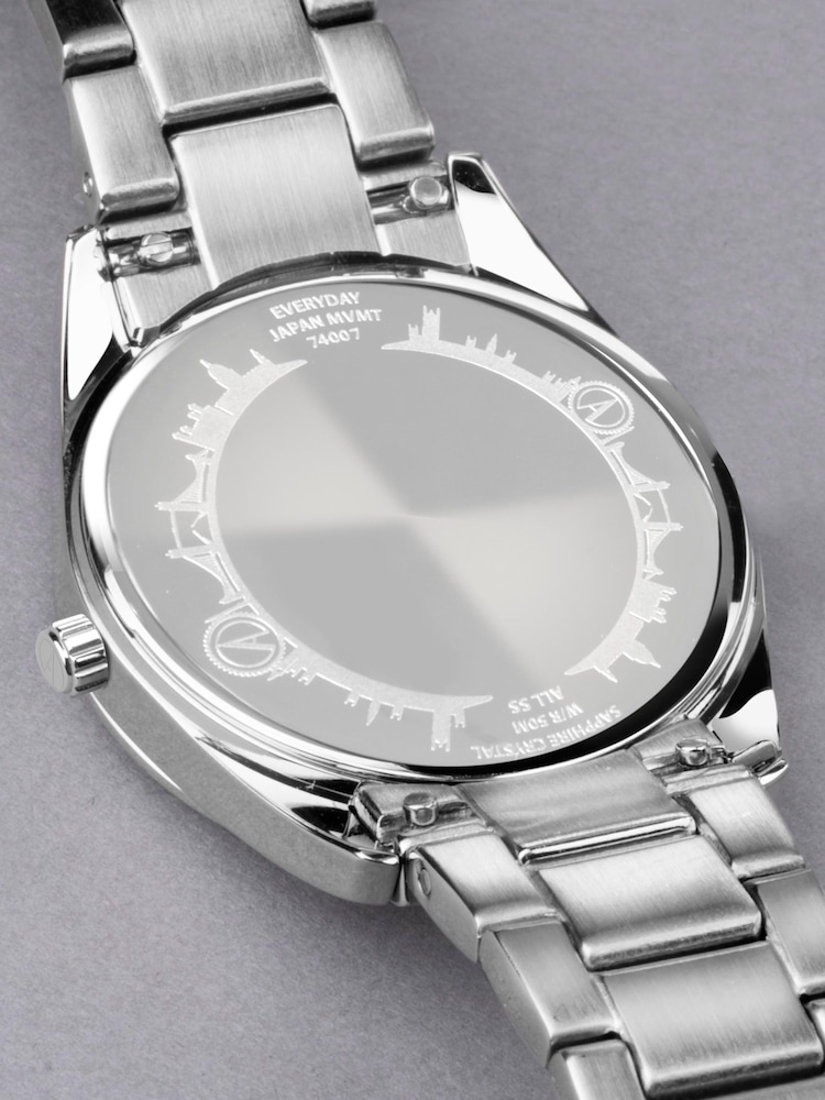Accurist Mens Silver Tone Everyday Stainless Steel Bracelet Analogue Watch - Image 2 of 6