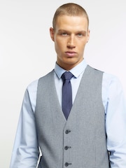 River Island Blue Houndstooth Waistcoat - Image 4 of 6