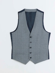 River Island Blue Houndstooth Waistcoat - Image 5 of 6
