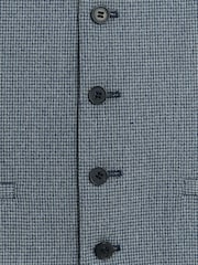 River Island Blue Houndstooth Waistcoat - Image 6 of 6