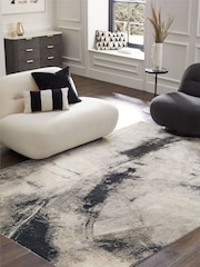Monochrome Leila Abstract Rug - Image 1 of 5