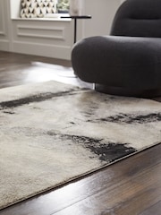 Monochrome Leila Abstract Rug - Image 2 of 5