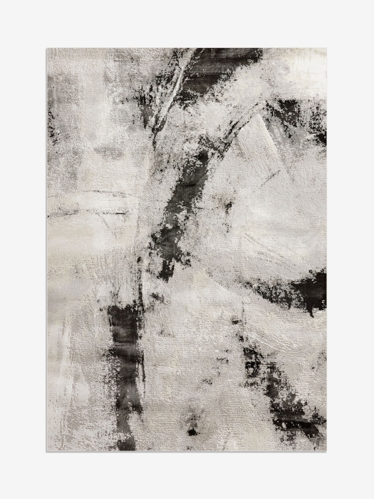 Monochrome Leila Abstract Rug - Image 5 of 5