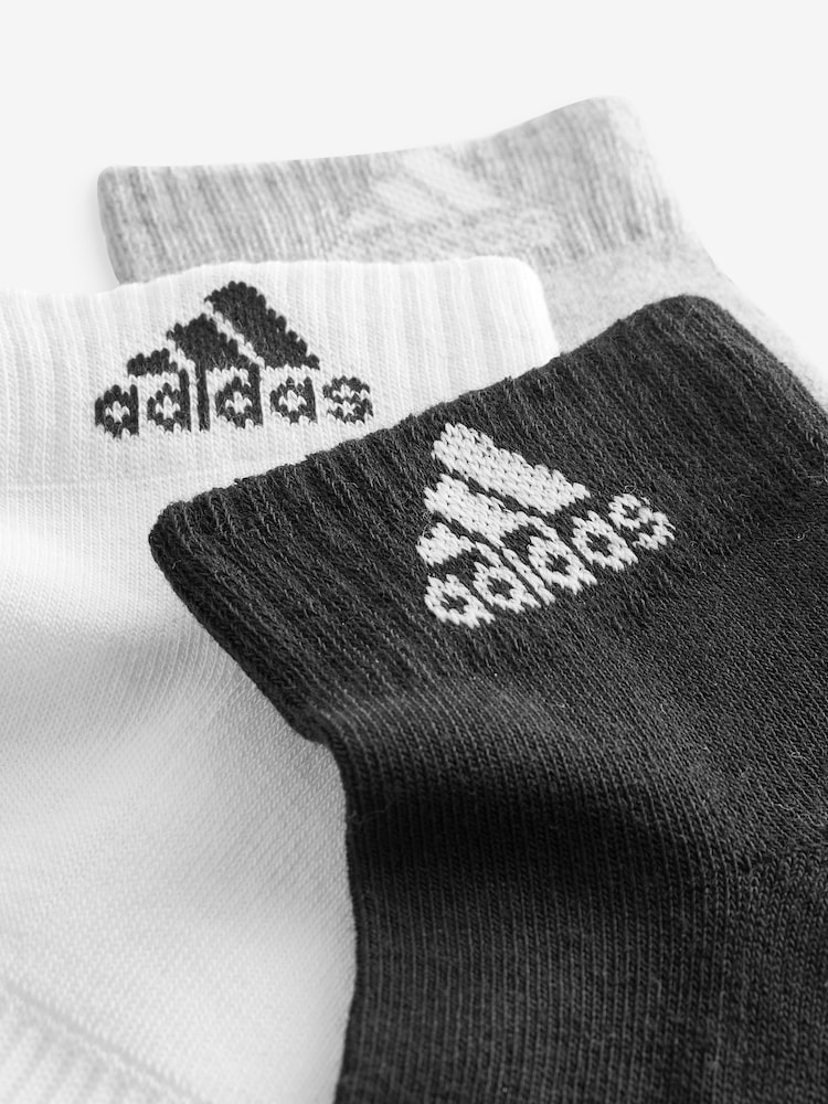 adidas Multi Cushioned Sportswear Ankle Socks 6 Pack - Image 3 of 4