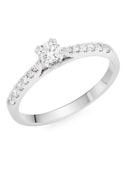 Beaverbrooks 9CT White Gold Diamond Ring - Image 1 of 5