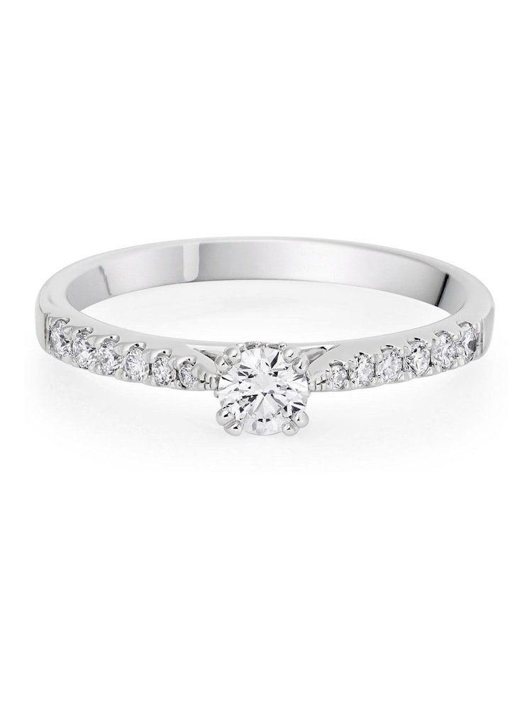 Beaverbrooks 9CT White Gold Diamond Ring - Image 2 of 5