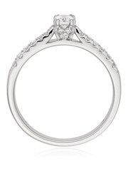 Beaverbrooks 9CT White Gold Diamond Ring - Image 3 of 5