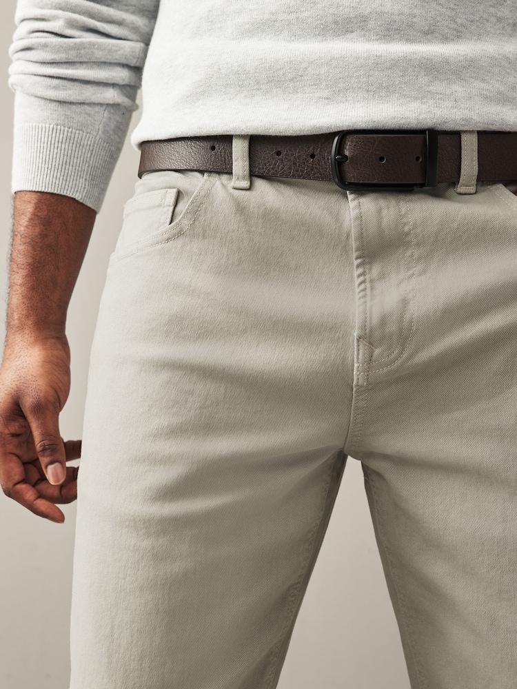 Stone Straight Fit Belted Authentic Jeans - Image 5 of 10