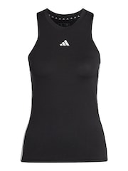 adidas Black Aeroready Train Essentials Regular 3-Stripes Tank Top - Image 7 of 7