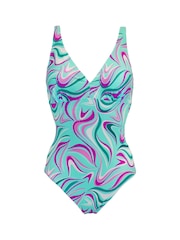 Pour Moi Green Carnival Control Swimsuit - Image 4 of 4