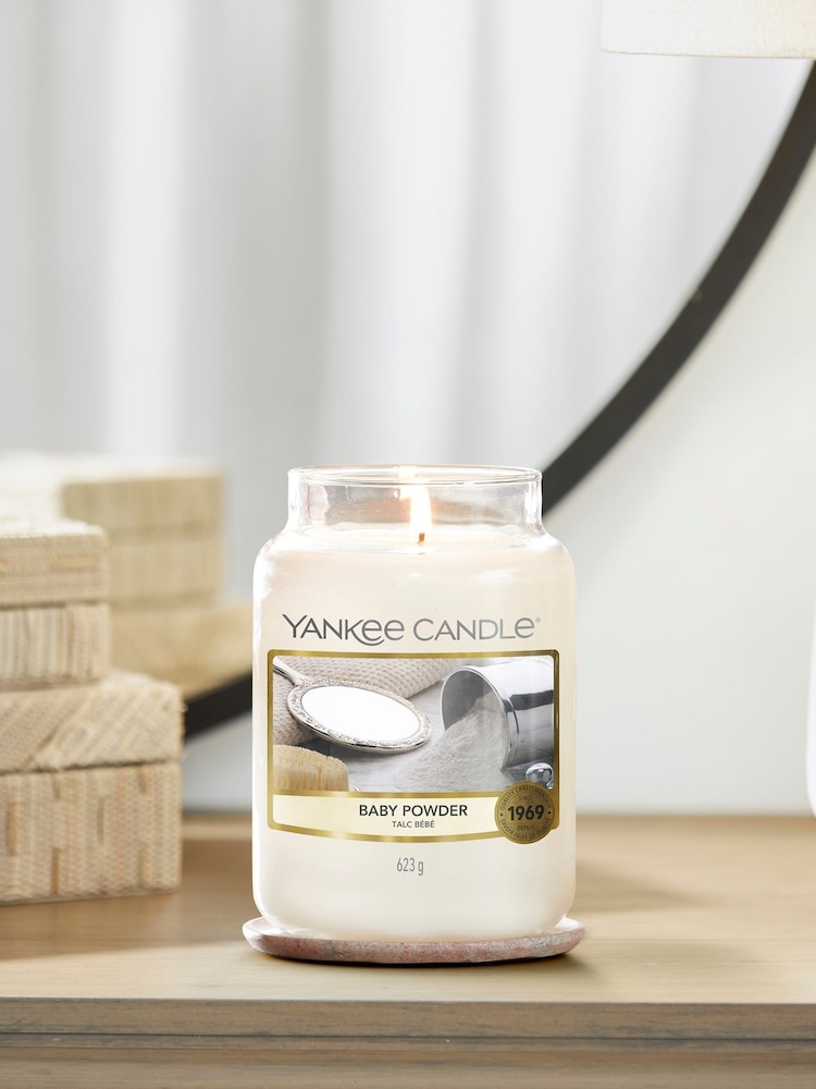 Yankee Candle White Jar Baby Powder Candle - Image 1 of 2