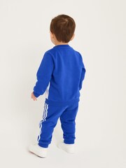 adidas Blue Infant Colorblock French Terry Tracksuit - Image 2 of 9
