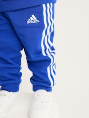 adidas Blue Infant Colorblock French Terry Tracksuit - Image 5 of 9