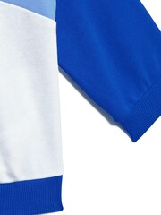 adidas Blue Infant Colorblock French Terry Tracksuit - Image 8 of 9