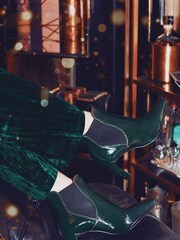 Jones Bootmaker Green Calliope Heeled Ankle Boots - Image 1 of 6