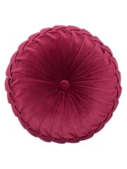 Laura Ashley Damson Purple Round Rosanna Cushion - Image 2 of 2