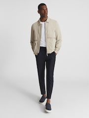 Reiss Sage Fival Textured Harrington Jacket - Image 3 of 7