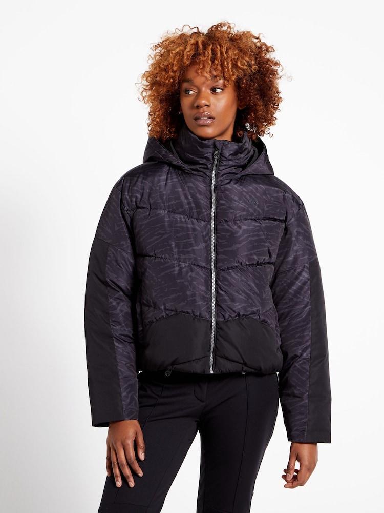 Black Zebra Dare 2b x Next Eventual Hooded Puffer Jacket - Image 1 of 9