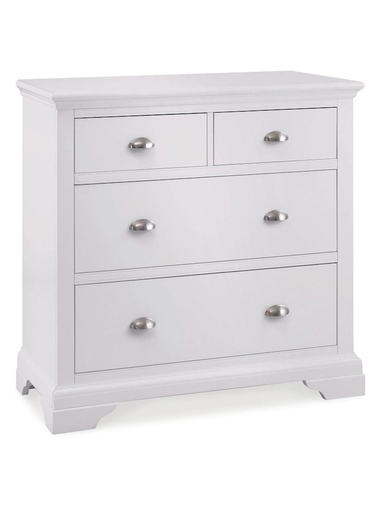 Bentley Designs White Hampstead 2+2 Drawer Chest - Image 1 of 2