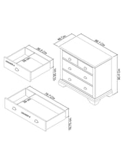 Bentley Designs White Hampstead 2+2 Drawer Chest - Image 2 of 2