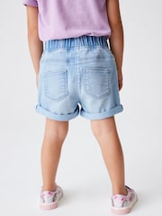 Denim Light Wash 1 Pack Elasticated Waist Shorts (3mths-10yrs) - Image 3 of 5