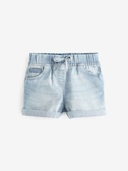 Denim Light Wash 1 Pack Elasticated Waist Shorts (3mths-10yrs) - Image 4 of 5