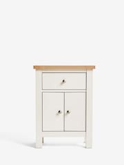 Cream Malvern Oak Effect Storage Side Table - Image 4 of 11