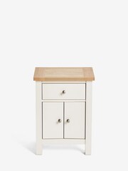 Cream Malvern Oak Effect Storage Side Table - Image 9 of 11