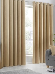 Fusion Strata Room Darkening Woven Pair of Eyelet Curtains - Image 1 of 4