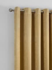Fusion Strata Room Darkening Woven Pair of Eyelet Curtains - Image 2 of 4