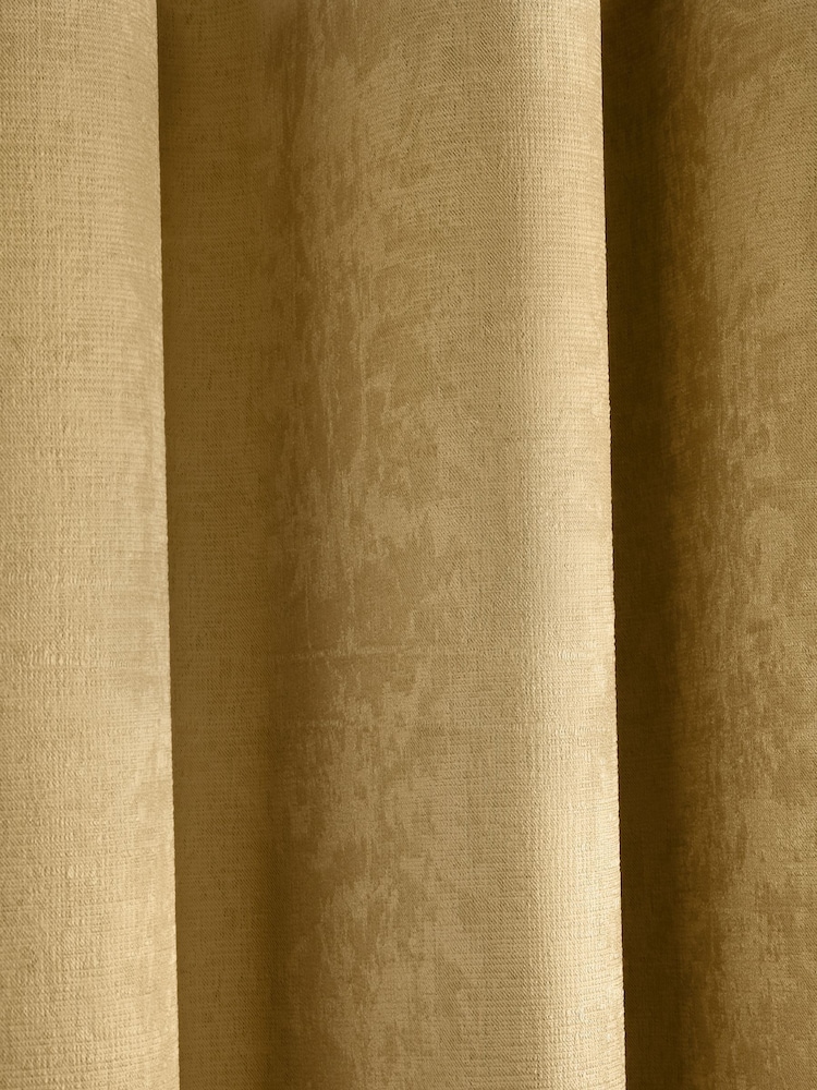 Fusion Strata Room Darkening Woven Pair of Eyelet Curtains - Image 3 of 4