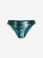Teal/Pink Tie Dye High Leg Bikini Bottoms - Image 4 of 4