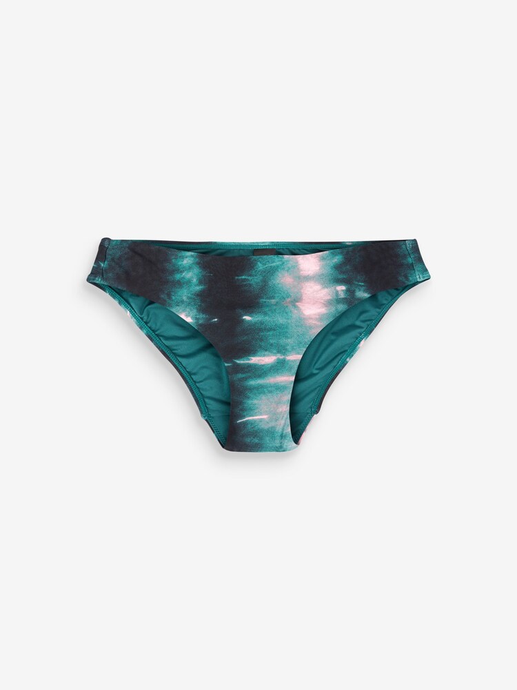 Teal/Pink Tie Dye High Leg Bikini Bottoms - Image 4 of 4