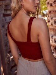 Red Stitch Cropped Vest - Image 3 of 6