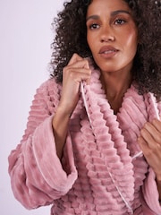 Cyberjammies Pink Cosy Stripe Robe - Image 3 of 4