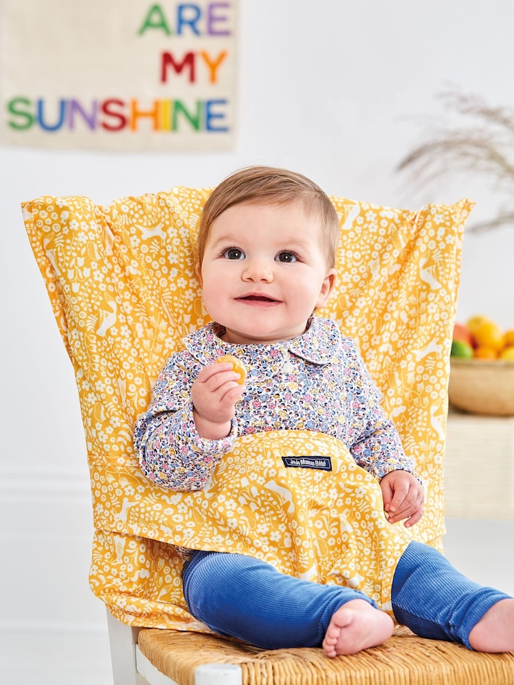 JoJo Maman Bébé Mustard Woodland Pack-Away Pocket Highchair - Image 1 of 2
