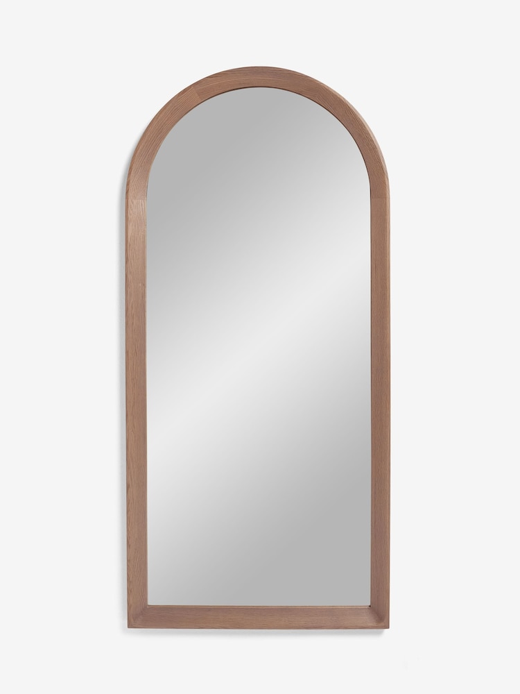 Jasper Conran London Oak Floor Length Arched Mirror - Image 3 of 3