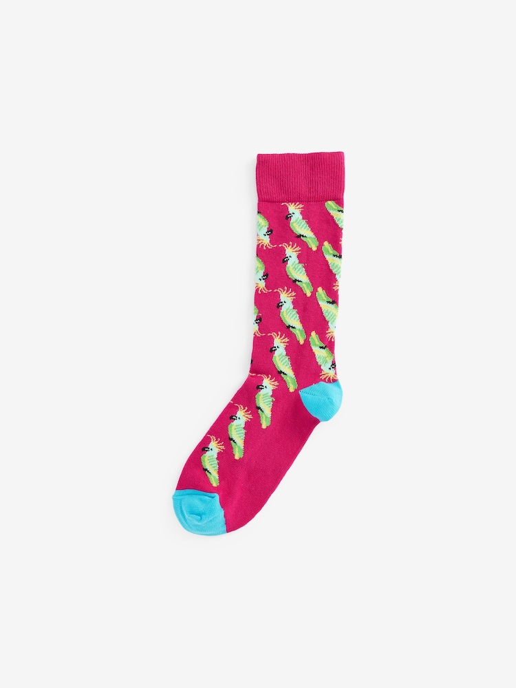 Bright Birds Fun Pattern Socks 8 Pack - Image 2 of 8 Bright Birds Fun Pattern Socks 8 Pack - Image 2 of 8