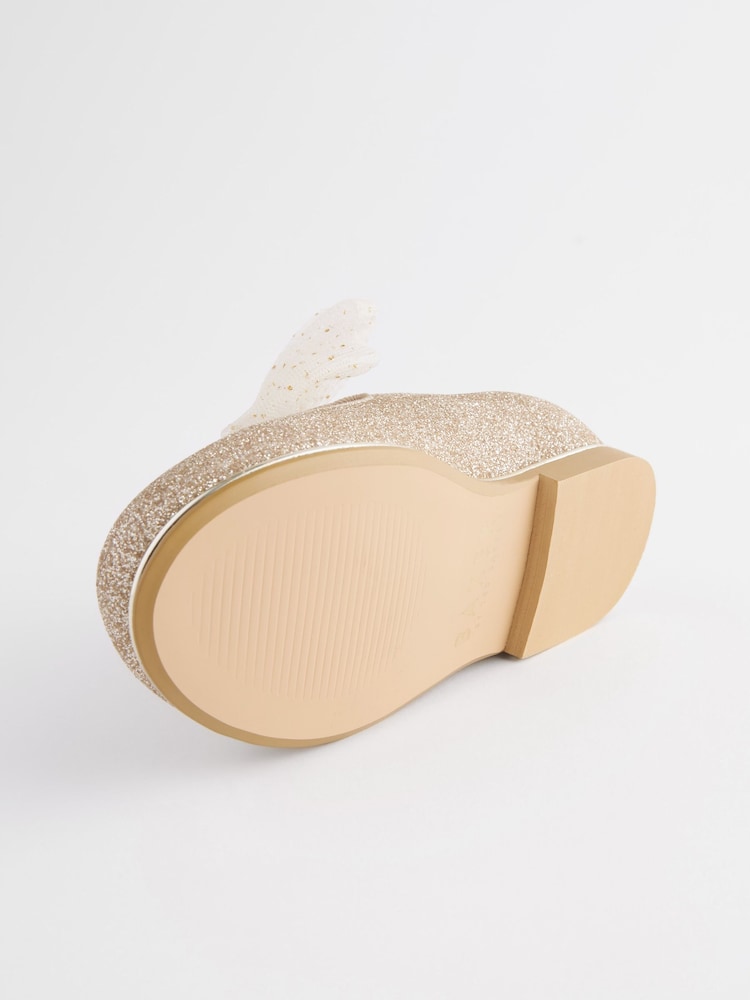 Or - Baker by Ted Baker Girls Mary Jane Bow Occasion Shoes - Image 4 of 7