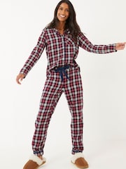 FatFace Red Family Check Nightshirt - Image 1 of 5