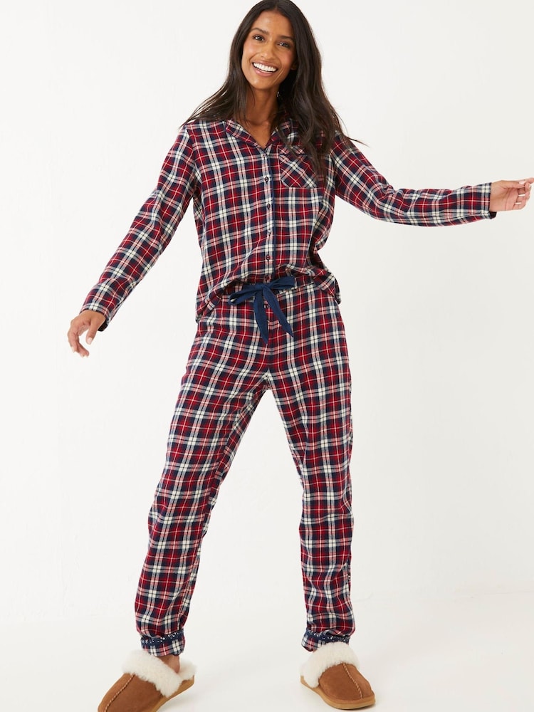 FatFace Red Family Check Nightshirt - Image 1 of 5