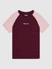 Ellesse Junior Maroon Red Bufaloro T-Shirt - Image 1 of 3
