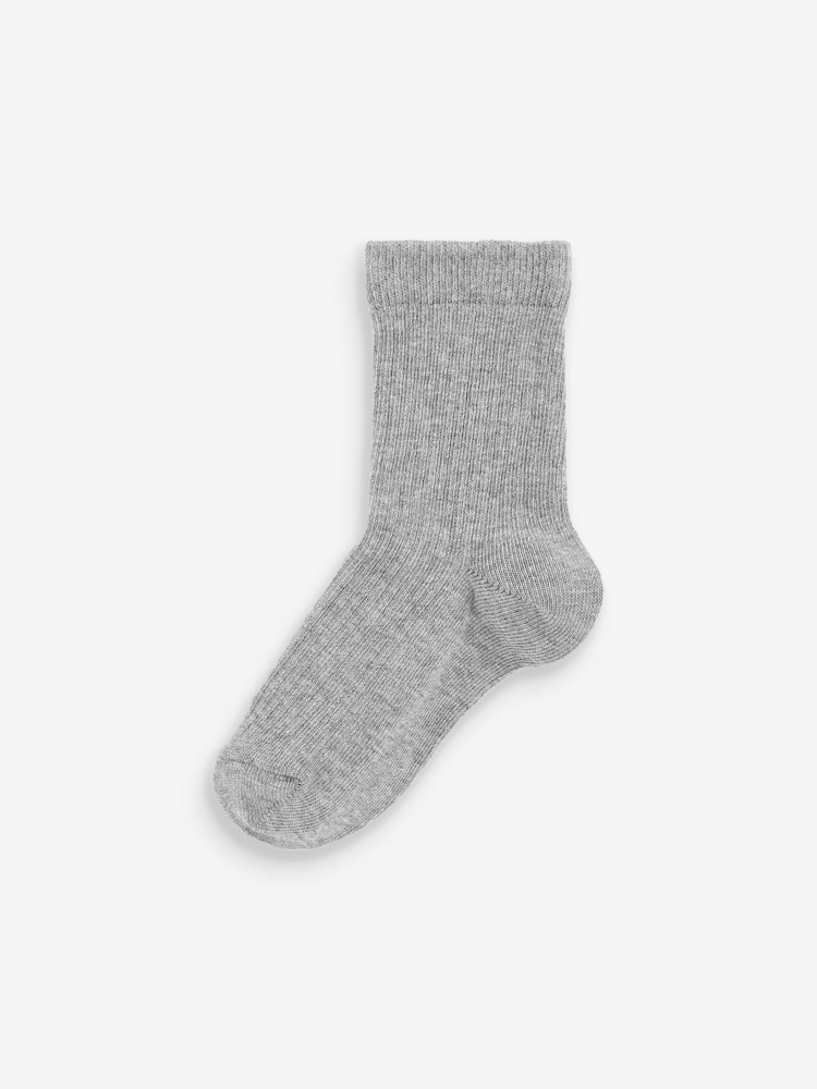 Blue/Navy Cotton Rich Fine Rib Socks 7 Pack - Image 4 of 8