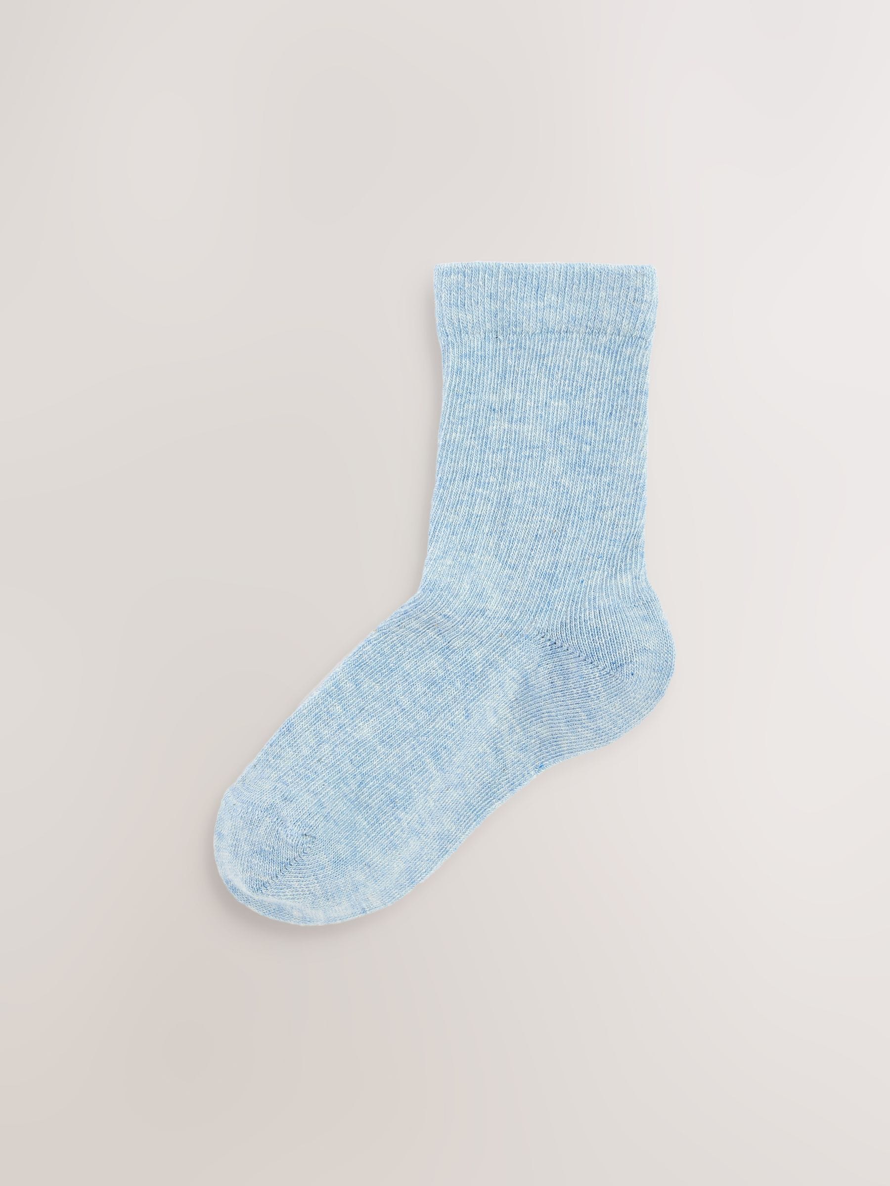 Lot De 7 Paires De Chaussettes NEXT - Coton Majoritaire, Maille Fine Côtelée, Longueur Cheville - 9